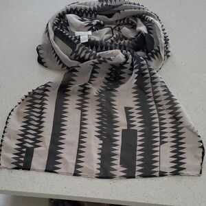 Chico's Black / Gray Sheer Scarf
